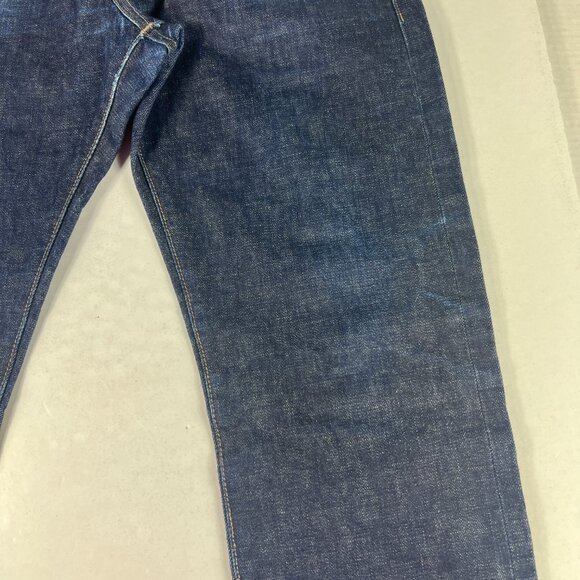 Rouge Territory Selvedge Jean Men Measured 33x30 Skinny Dark Blue 6 Pocket Denim - Picture 3 of 16